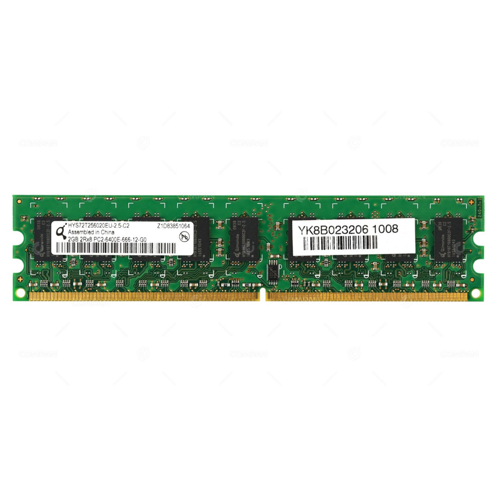 HYS72T256020EU-2.5-C2 QIMONDA MEMORY 2GB 2RX8 PC2 6400E UDIMM SDRAM DDR2 -